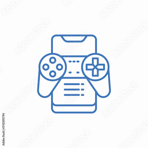mobile gaming icon sign vector