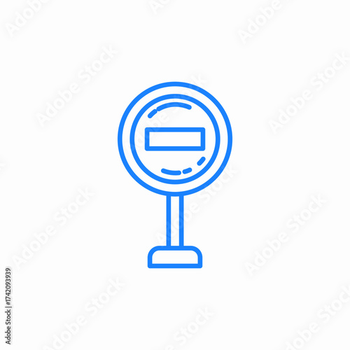 no entry icon sign vector
