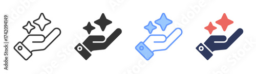 Opportunity icon set multiple style collection