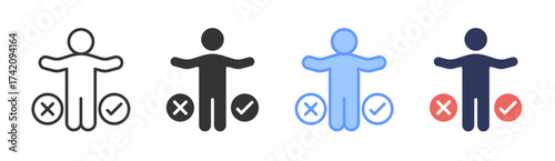 Decision icon set multiple style collection