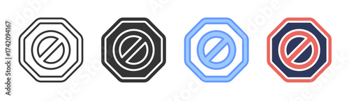 Risk icon set multiple style collection
