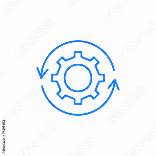 performance tuning blue icon sign vector