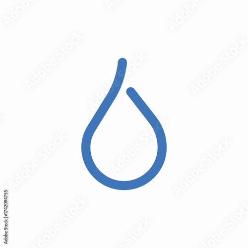 thin drop icon sign vector