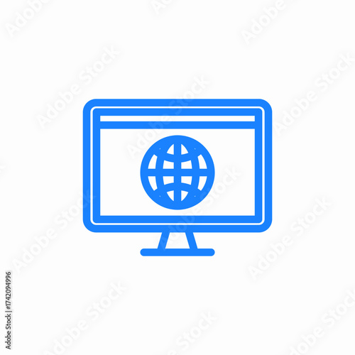 webpage display screen icon sign vector