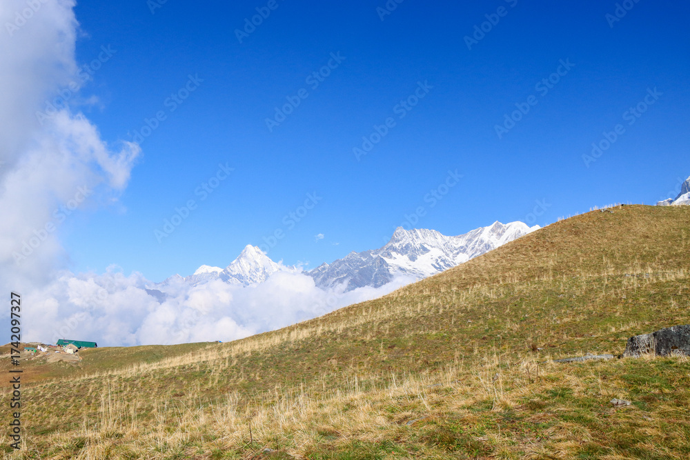 Fototapeta premium mountain landscape with blue sky
