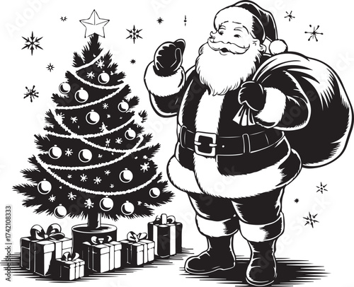 santa claus with gifts