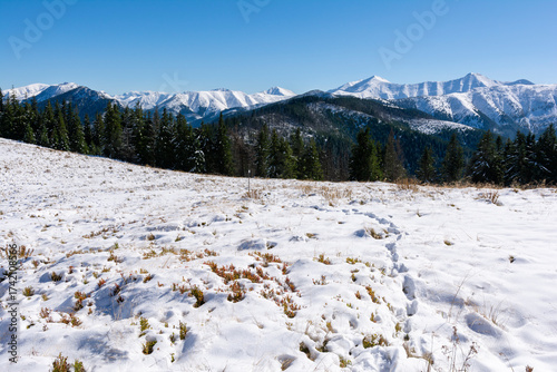 Winter begins to creep into the higher parts of the mountains in autumn.