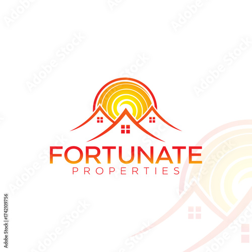 Real estate development logo, housing community branding