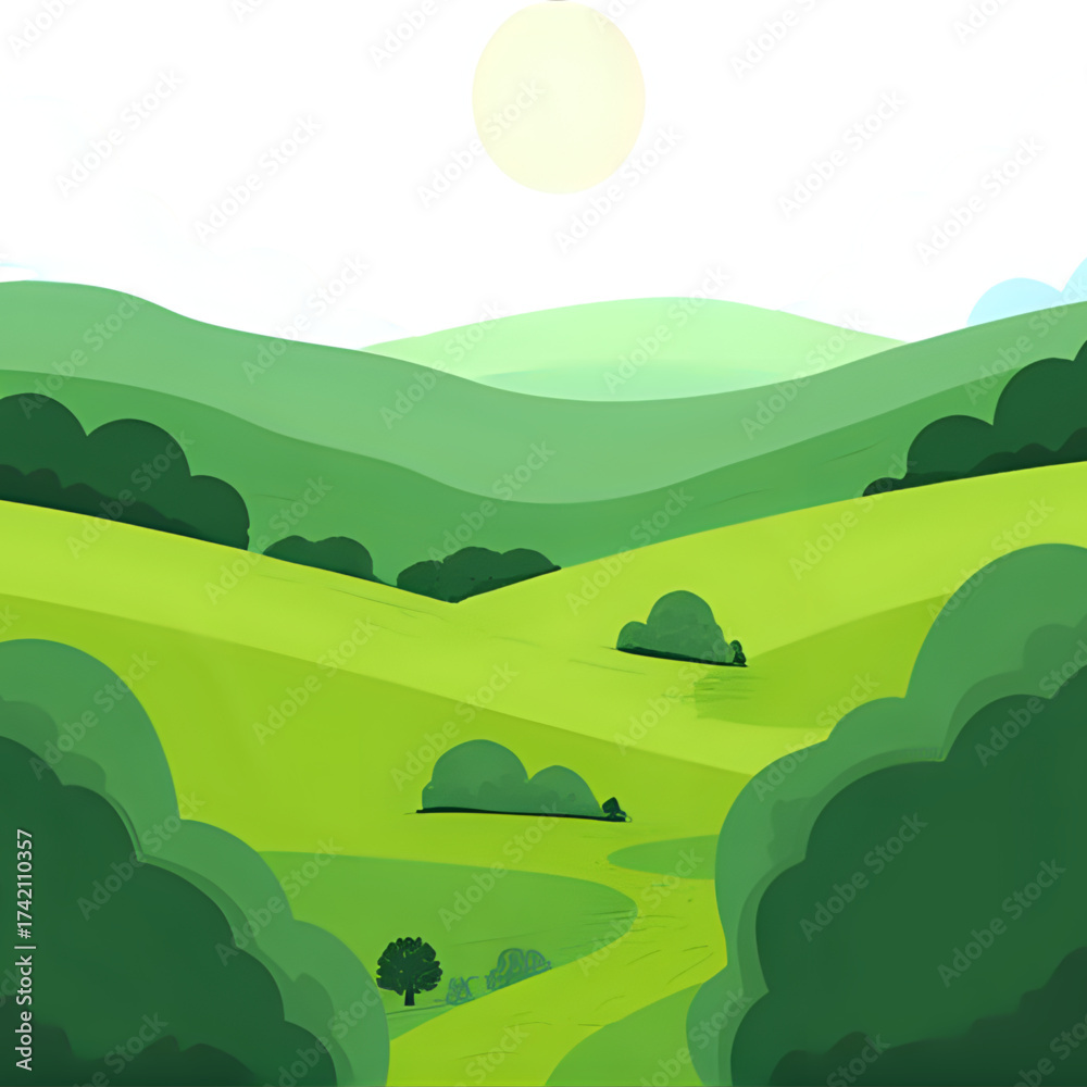 Obraz premium landscape with mountains and blue sky