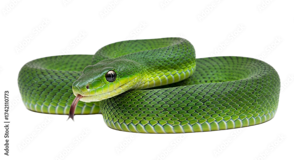 Obraz premium Snake with transparent png background