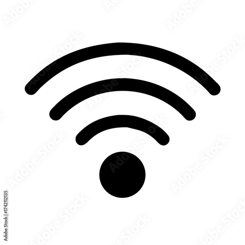 Illustration of a wifi symbol, representing wireless internet connectivity and network access for devices