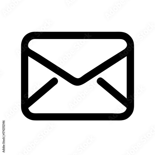 Illustration of an email envelope, represents communication, messaging, and mail ideal for icons, logos, and designs related to correspondence