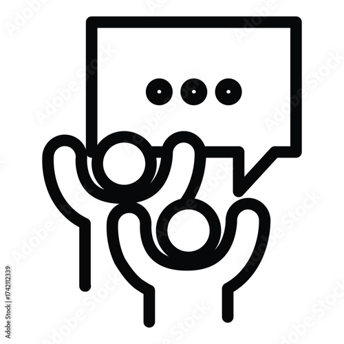 group opinion outline icon vector design good for web or mobile app