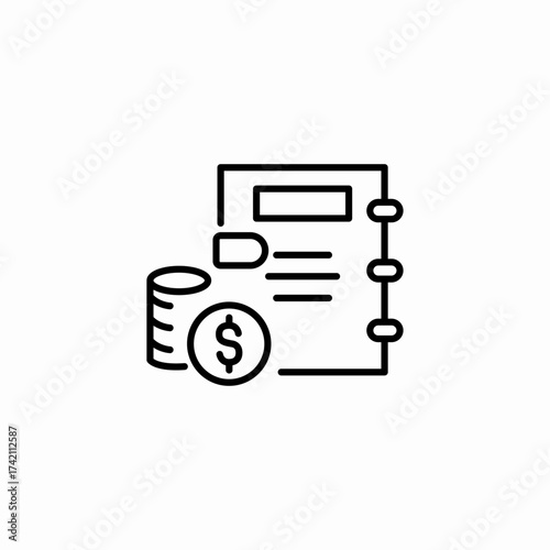 accounting financial report icon sign vector