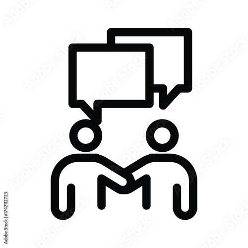 negotiation outline icon vector design good for web or mobile app