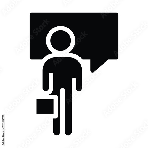 business and communication solid icon vector design good for web or mobile app
