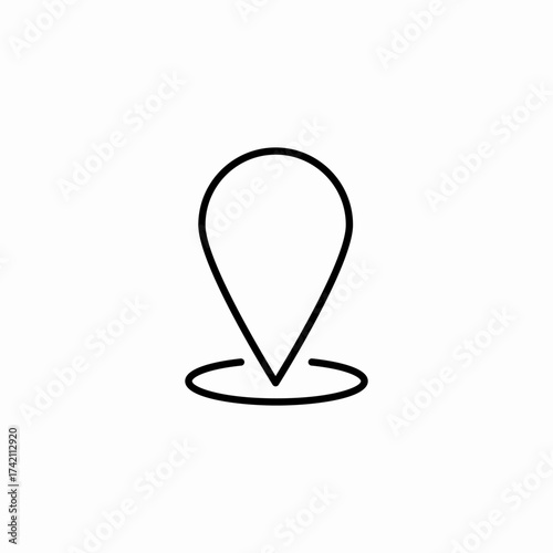 geographic position marker icon sign vector