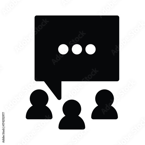 Client Communication solid icon vector design good for web or mobile app
