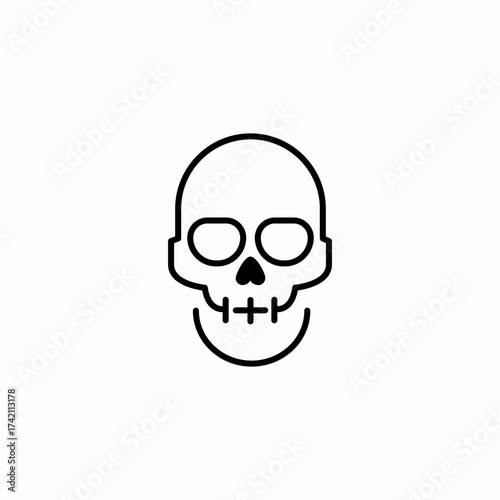 human skeleton death icon sign vector