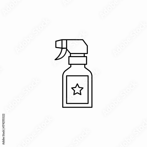 cleaning spray bottle icon sign vector