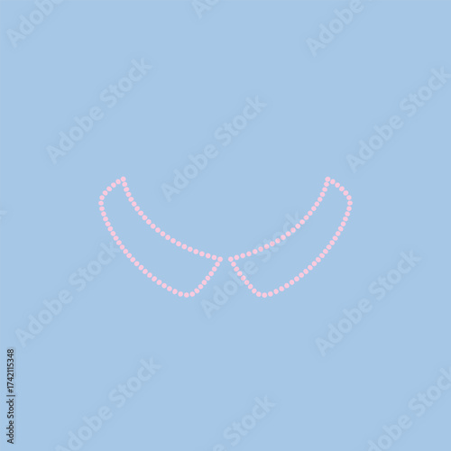 Minimalist abstract design featuring curved dotted lines on a soft blue , emphasizing simplicity and modern aesthetics