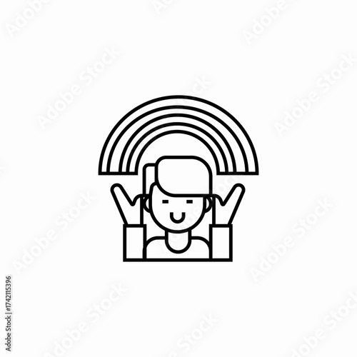 creative person imagination icon sign vector