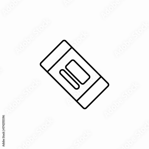 eraser office supply icon sign vector