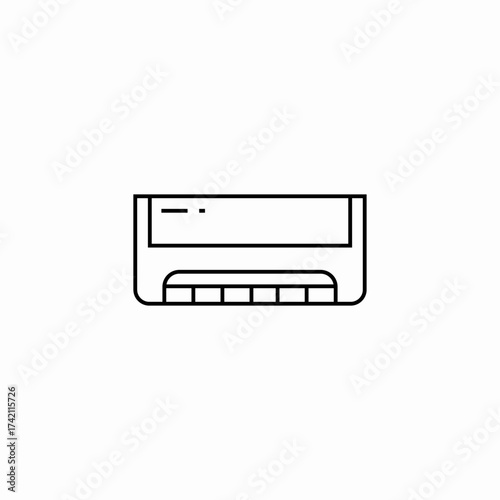 horizontal cooling unit icon sign vector