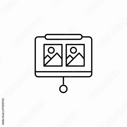 image gallery slide icon sign vector
