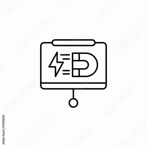 presentation science magnet icon sign vector