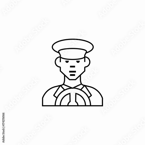 professional chauffeur driving icon sign vector