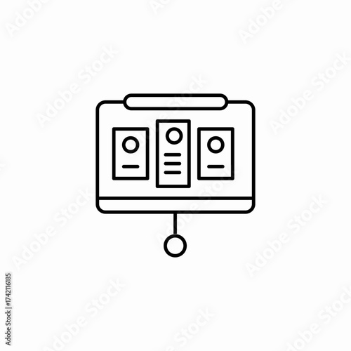 profile card comparison icon sign vector