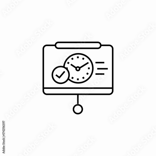 time schedule approved icon sign vector