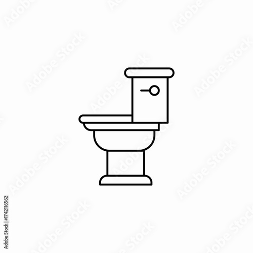 white porcelain toilet icon sign vector
