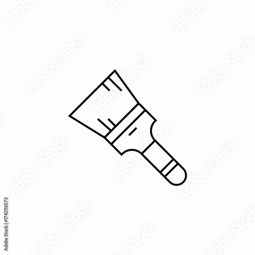 wide bristle applicator icon sign vector