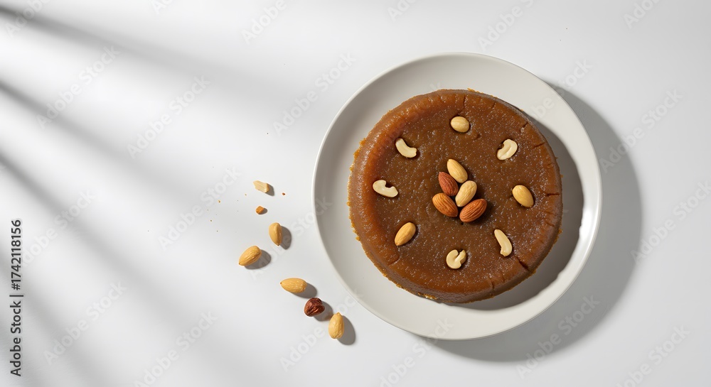 Fototapeta premium Xalwa (Somali Halwa with Nuts) - A Delightful Traditional Dessert 1