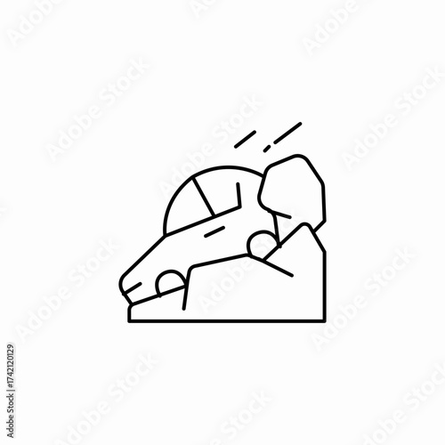 car crash accident icon sign vector