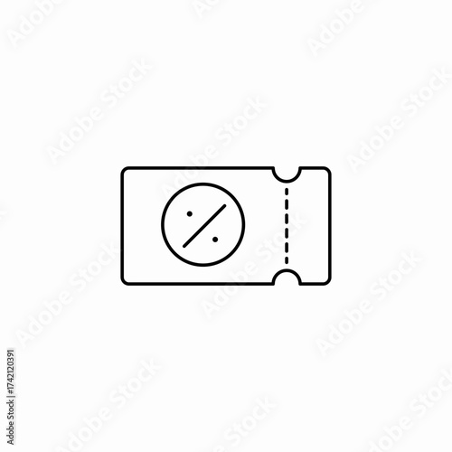 coupon ticket percentage icon sign vector
