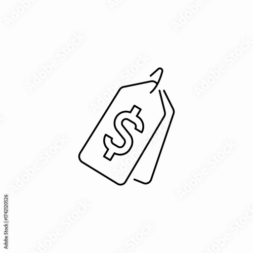 dollar sign pricetag icon sign vector
