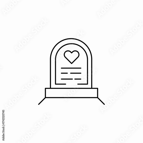 final resting place icon sign vector