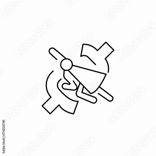 financial process effort icon sign vector