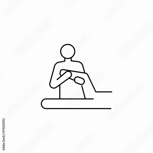 medical patient treatment icon sign vector