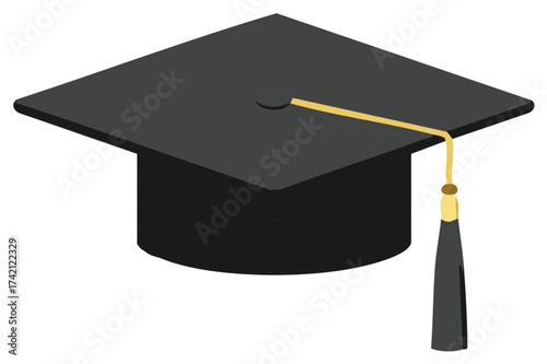 Academic Graduation Cap Mortarboard with Tassel for University College Success Symbol