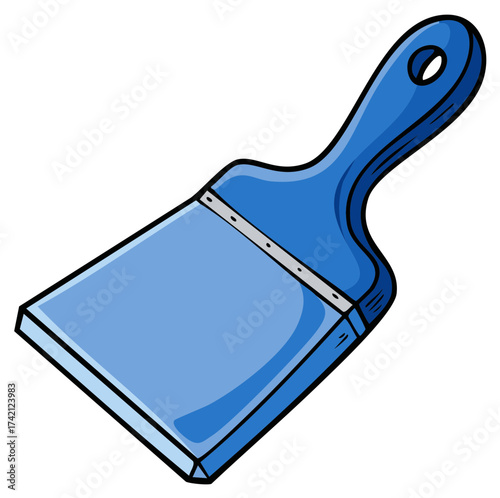 Blue Handled Paintbrush Tool for Home Improvement and Artistic Creation