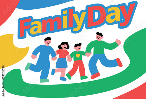 Colorful Family Day Logo Vector