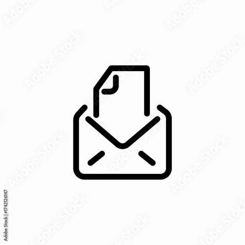 document email send icon sign vector
