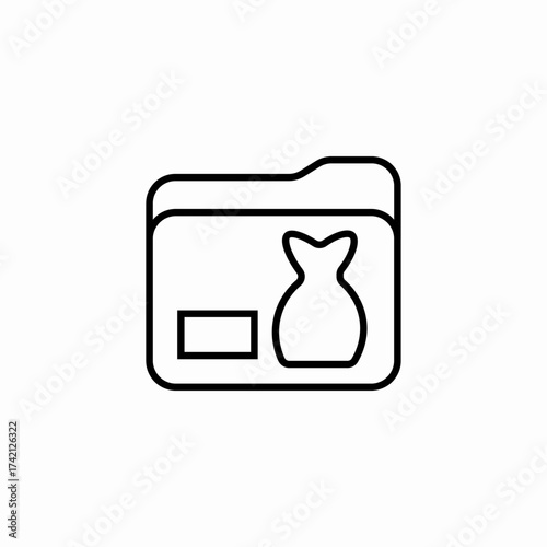 fashion design folder icon sign vector
