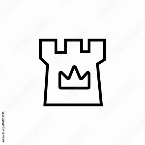 fortified royal structure icon sign vector