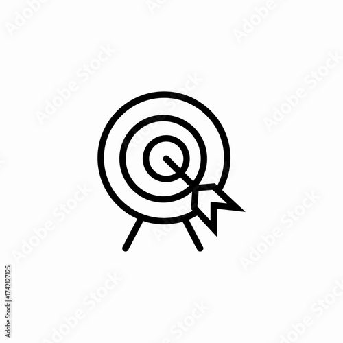 goal precision achieved icon sign vector