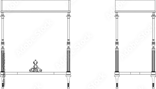 Vector sketch illustration of a silhouette of a living room chair furniture design with decorative ornaments, a background pattern, ethnic, traditional, classic, vintage, full of carvings